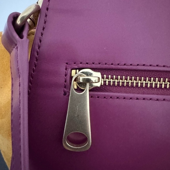 Zac Posen Leather Purple n Yellow Large Hand n Shoulder Bag. NWOT - Picture 6 of 17
